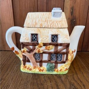 Charming Cottage Ceramic Teapot